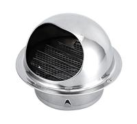Ventilating Cowl,Stainless Steel Wall Round Vent Hole Ventilating Cowl,Air Vent Round Cowl,Air Ventilation and Exhaust Wall Vent Outlet Hood,80mm/3.15in (Size : 100mm/3.94in)