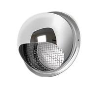 Ventilating Cowl,Stainless Steel Wall Round Vent Hole Ventilating Cowl,Air Vent Round Cowl,Air Ventilation and Exhaust Wall Vent Outlet Hood,180mm/7.1in (Size : 170mm/6.69in)