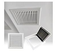 Ventilation Access Panel Inspection Hatch, Dust Control Vented Plumbing Metal Access Door, Outdoor Louver Wall Hole Cover with Concealed Latch