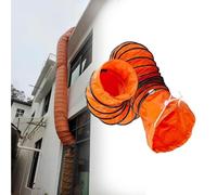 Ventilation and Exhaust Ducting Hose, PVC Nylon Cloth + Steel Wire Flame Retardant Duct Hosing with S Hook & Steel Support for Utility Blower Exhaust Fan, Dia 6 10 12 22 24 26 30 34 36 38 In