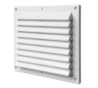 Ventilation B1714B White Plastic Ventilation Grill, Rectangular to Overlap. Dimensions 175x146 mm
