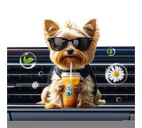 Ventilation Clip Air Perfume - Flat Acrylic Clamp for Ventilation Grille - Easy to Install Decorative Dog Fragrance Fragrance Dispenser for Car Home On the Go Holiday Summer