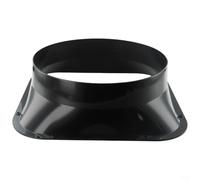 Ventilation Duct Connector 100mm Round to Square ABS Adaptor with Gravity Damper Flap for Cooker Hood(300#)