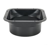 Ventilation Duct Connector with Square Flange for 100300mm Dia Hose Made of ABS Plastic Featuring Check Valve for Inline Extractor Fan Systems (150#)
