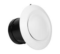 Ventilation Ducting Cover, 75/100 /150/200 Mm White Home Wall Ceiling Diffuser Ventilation Fan Cover Exhaust Fan Supply Valve Air Vent for Bathroom(100mm)