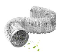 Ventilation Ducting, Flexible Aluminum Foil Double-Layer Ducting Exhaust Telescopic Hose Pipe- Heat Resistant Acoustic Insulated, for Kitchen Extractor Gas Cooker Extractor Fan (ø80mm*1.5m)