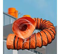 Ventilation ducting Heavy Duty 3m Flexible Air Duct Hose, Waterproof PVC Ventilation Duct for HVAC/Grow Tent/Warehouse, Commercial Kitchen Exhaust Pipe(Orange,Ø 105cm(41.3in))