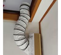 Ventilation ducting White Flexible Air Duct Hose - L 1 2 3 5 10m, Portable PVC Ventilation Ducting for Unnel, Adjustable Vent Hose Pipe with Steel Wire Reinforced(L 1m/3.3ft,Ø 75cm(29.5in))