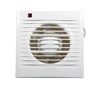 Ventilation Fan 4"" Ventilating Exhaust Extractor Fan for Bathroom Toilet Kitchen Window Wall Mounted Bathroom Kitchen Wall Square Exhaust Fan,White ventilating Fan