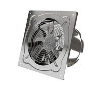 Ventilation Fan Stainless Steel Wall-Mounted Ventilating Fan with Mesh Cover and Check Valve Kitchen Fume Exhaust Fan 7-Blade Exhaust Fan, Silver,Strong Exhaust Ventilati,One Color-10 inch