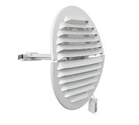 Ventilation GABDF125R Ventilation Grille Round Folding Aluminum Painted White with Insect net Diameter 150 mm