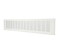 Ventilation GF408B Rectangle Ventilation Grille in White Painted Aluminium recessed, Dimensions 400x80 mm.