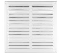 Ventilation Grill Metal White 295 x 295 mm Insect Net, Square Ventilation MTA 10B Weather Protection/Louvre Grid