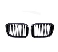 ventilation grille 1 Pair Car Front Hood Kidney Grille Racing Grills 2 Line Dual Slat For BMW 3 4 X3 X4 G01 G02 G08 2018 2019 2021 Bumper Grille(Matte Black)