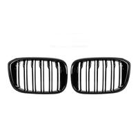 ventilation grille 1 Pair Car Front Hood Kidney Grille Racing Grills 2 Line Dual Slat For BMW 3 4 X3 X4 G01 G02 G08 2018 2019 2021 Front Grille(Gloss black)