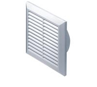 Ventilation grille 165x165mm fi 150mm white T27 grille