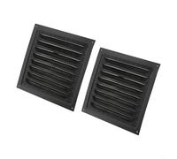 Ventilation Grille 200x200mm, Fish Scale Pattern Louver for HVAC Ceiling Side Wall, Exterior Wall Rainproof Perforated Vent Cover for Chassis Electrical(2PCS Black)