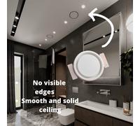 Ventilation Grille Air Vent Cover - Gypsum Frameless Air Diffuser for Drywall Ceiling, Round Ceiling Diffuser, Bathroom, Kitchen, Garage, Livingroom Use, Ventilation Cover, Intake or Exaust, (125 mm)