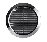 Ventilation Grille Diameter 100 110 120 125 150 mm Round Chrome Silver Plastic Insect Net Exhaust Grille Supply Air Exhaust Air Grille Ventilation T36