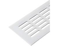 Ventilation Grille Door Grille White Aluminium Ventilation Grille Square 800 x 80 mm Furniture Grille Aluminium for Heating Wall etc. Made in Germany 1 Piece - Ventilation Plate Oval