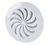 Ventilation Grille End Grille Insect Protection Round Diameter 100 mm White ABS Fan T95