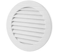Ventilation Grilles Cover Grille White with Anti-insect Mesh ABS Plastic Weather-resistant Insect Screen Round Diameter 90 mm