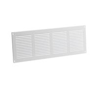 Ventilation Grille/Exhaust Air Grill Bug Screen Weather Guard - 400x150mm (16x6") Made of Sheet Steel, White