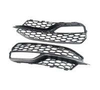 Ventilation Grille Panel Strip For S3 2013 2014 2015 2016 2017 | 2x Honeycomb Mesh Fog Light Cover Grille Frame Automobile Fog Grille