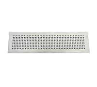 Ventilation Grilles Rectangular Gold Silver Black Aluminum Ventilation Hole Grille Cover Furniture Shoe Cabinet(Silver A,200x80mm)