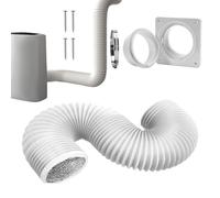 Ventilation Kit - 4 Inch Portable Wall Mount Connectors Set | 59 Inch PVC Flexible Hose with Panel Sealing | Exhaust Bracket - Air Aco Dryer
