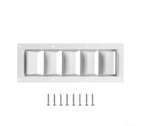 Ventilation Louvered Cover for Marine and RV Use with Water Blocking Louvers and ABS Material Construction (White)