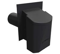 Ventilation Maximum Outdoor Home air Vent Outlet Cover, 4’’ inch, Dryer Bathroom HVAC Exhaust/Intake wall Vent Cover, Energy Saving Design, Metal Construction - Black/White