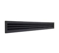 Ventilation P51R516N Ventilation Grid Rectangular Black Plastic with Insect net Size 515 x 60 mm