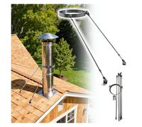 Ventilation Pipe Chimney Tube Supports, Custom Size Stove Pipes Outdoor Drainage Tubes Fixing Support Kit, for 3 6 9 12 13 Inch Diameter Tube, Weatherproof (Dia 10inch(254mm))