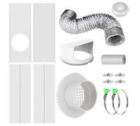 Ventilation Set for Interior Dryer, Dryer Vent Parts, Vent Window Kit for Dryer, Window Seal Plates, Dryer Accessories, Tumble Dryer Connection for Exhaust Air