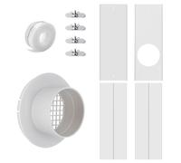 Ventilation Set for Interior Dryer, Ventilation Window Kit for Dryer, Exhaust Hose Made of Aluminium Foil - Tumble Dryer Connection for Dryers, Greenhouse, Grow Tents, Paint Room, Garage and Who