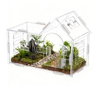 Ventilation Transparent Tank - Reptile Enclosur, Jumping Spider House, Jumping Spider Terrarium Reptile Home Clear Habitat Container | For Frogs Geckos Lizards Tarantulas Crickets Snails Arboreal Mant