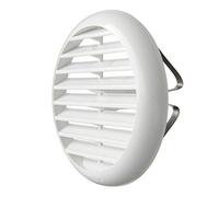 Ventilation TU100B Universal Round Ventilation Grille in Plastic with Springs, White, Diameter 106 mm