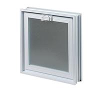 Ventilation window to insert in a wall of glass blocks, brick or concrete | Dimensions cm 38,4X38,4x8 | Replaces 4 glass blocks of 19x19x8cm | Sales unit 1 window