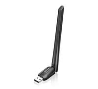 Vention 2-in-1 AC600 USB WiFi Bluetooth 5.0 Adapter Dual Band 2.4GHz/5GHz, for PC, Laptop Desktop, 6dBi Antenna WiFi Dongle, WiFi Windows 11/10/8.1/8/7 Compatible, Bluetooth Windows 11/10/8.1/7