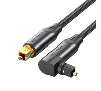 VENTION 3.28 ft/1m Optical Audio Cable Right Angle Digital Optical Audio Cable Toslink Digital Cable for Soundbar and TV, Gold-Plated, S/PDIF, PS4, Xbox, Stereo System