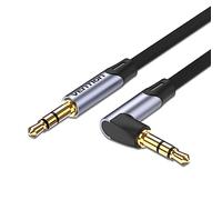 VENTION 3.5mm Aux Cable 1.5m 90 Degree Flat TRS to Stereo Jack - Male to Male Audio Lead for Headset, Car Speaker, Soundbar, PC, Laptop and More