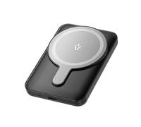 Vention 5000 mAh Magnetic Wireless Power Bank, 20 W Fast Charging Portable Charger with USB-C & Wireless Charging, White LED Indicator, Compact for iPhone/Samsung/AirPods (Black)
