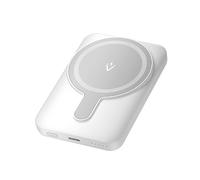 Vention 5000 mAh Magnetic Wireless Power Bank, 20 W Fast Charging Portable Charger with USB-C & Wireless Charging, White LED Indicator, Compact for iPhone/Samsung/AirPods (White)