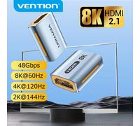 Vention 8K HDMI Extender HDMI Female to Female Connector 8K60Hz HDMI 2.1 Coupler Extension Adapter for PS4 HDTV Roku TV Stick PC 8K HD 2 Pieces