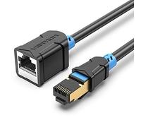 VENTION Cat6 Ethernet Extension Cable 0.5m Round Ethernet Extender 1000Mbps Male to Female Patch Cord Connector Gigabit Lan Network STP Network Cable for PC Switch Router Support Cat6 / Cat5e / Cat5