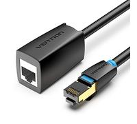 VENTION Cat8 Ethernet Extension Cable 2m Flat Ethernet Extender 40Gbps 2000MHz High Speed Network Lan RJ45 Male to Female Patch Cord Connector STP Network Cable for PC Switch Router