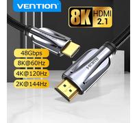 Vention HDMI 2.1 Cable 8K/60Hz 4K/120Hz 48Gbps HDMI Digital Cables Splitter for Xiaomi TV Box HDR10+ PS5 Switch Cable HDMI 2.1 Zinc Alloy Model