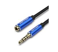 VENTION Headphone Extension Cable 1m 3.5mm AUX Extension Cable Male to Female Audio Lead Nylon Braided Stereo Earphone Cord Audio Jack Extension Compatible with Laptop PC MP3 Player Speaker (Blue)