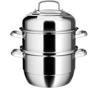 VENTION Large Steamer Cooking 34cm Pot, Steamer Pan 3 Tier for Induction Hob, Steam Pot Stainless Steel